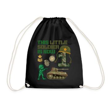 Ce petit soldat est maintenant 1 char de l’armée 1. - Sac de sport léger - noir - Devant