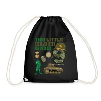 Ce petit soldat est maintenant 9 Army Tank 9. - Sac de sport léger - noir - Devant