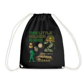 Ce petit soldat est maintenant 2 char de l’armée 2nd - Sac de sport léger - noir - Devant