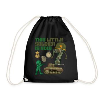 Ce petit soldat est maintenant 7 Army Tank 7. - Sac de sport léger - noir - Devant