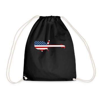 Inspiré américain par la guitare électrique - Sac de sport léger - noir - Devant