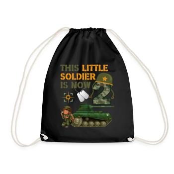 Ce petit soldat est maintenant 2 char de l’armée 2nd - Sac de sport léger - noir - Devant