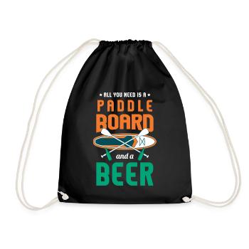 Tout ce dont vous avez besoin est une planche à pagaie et de la bière - Sac de sport léger - noir - Devant