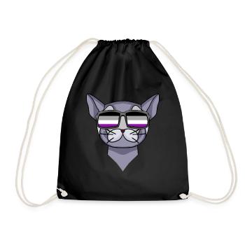 Asexuel Lgbt British Shorthair Cat Asexualité - Sac de sport léger - noir - Devant