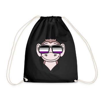 Asexual Lgbt Singe Asexualité - Sac de sport léger - noir - Devant