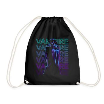 Vampire Bloodsucker Retro - Drawstring Bag - black - Front