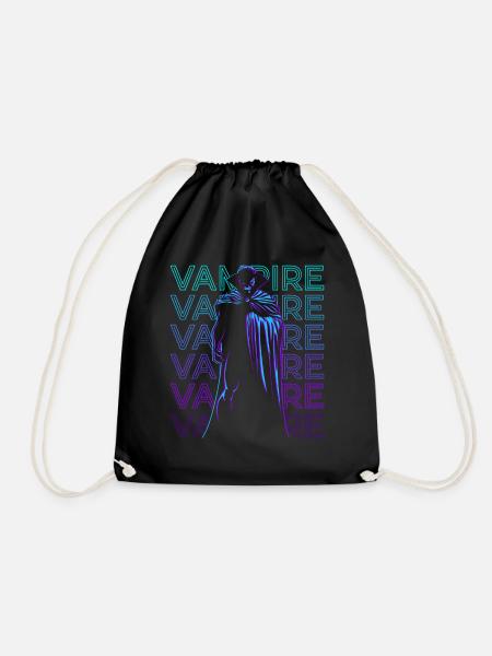 Vampire Bloodsucker Retro - Drawstring Bag - black