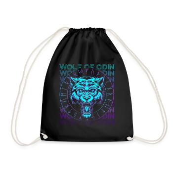 Wolf von Odin Geri Freki Wikinger Nordische Mythol - Turnbeutel - Schwarz - Vorne