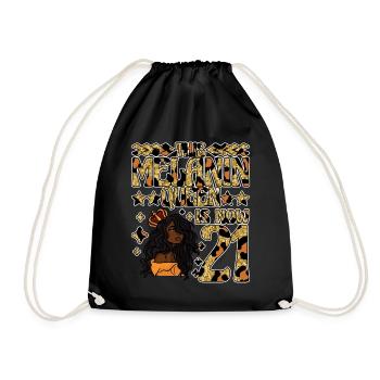 Cette reine de mélanine a maintenant 21 ans de noir - Sac de sport léger - noir - Devant