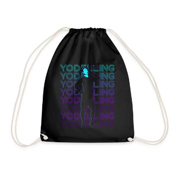 Yodel-Retro - Drawstring Bag - black - Front