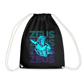 Zeus Griechischer Gott Griechische Mythologie Anti - Turnbeutel - Schwarz - Vorne