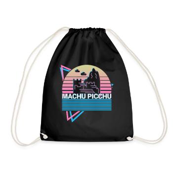 Machu Picchu Peru Inca Retro - Drawstring Bag - black - Front