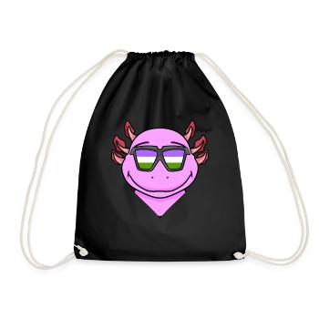 Genderqueer Axolotl - Sac de sport léger - noir - Devant