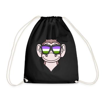 Singe Genderqueer - Sac de sport léger - noir - Devant