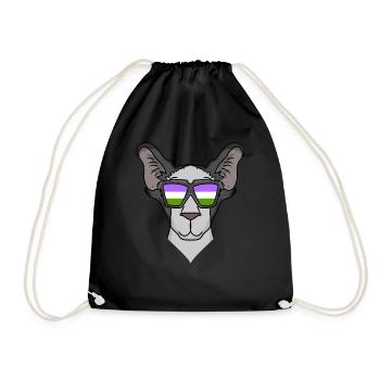 Genderqueer Lgbt Cat Oriental Shorthair - Sac de sport léger - noir - Devant