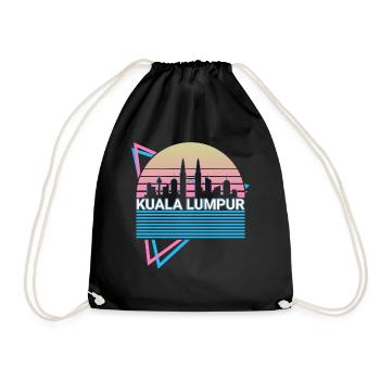 Kuala Lumpur City Skyline Cityscape Rétro - Sac de sport léger - noir - Devant