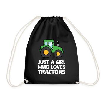 Juste une fille qui aime les tracteurs - Sac de sport léger - noir - Devant