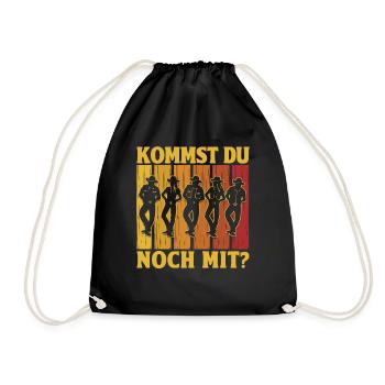Line Dance Tänzer Tanzgruppe Cowboy Western Tanzen - Turnbeutel - Schwarz - Vorne