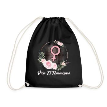 Viva El Feminismo Feminist - Drawstring Bag - black - Front