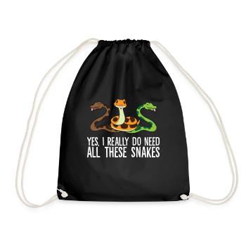 Oui, j’ai vraiment besoin de tous ces serpents - Sac de sport léger - noir - Devant
