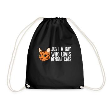 Just a Boy Who Loves Bengal Cats - Turnbeutel - Schwarz - Vorne