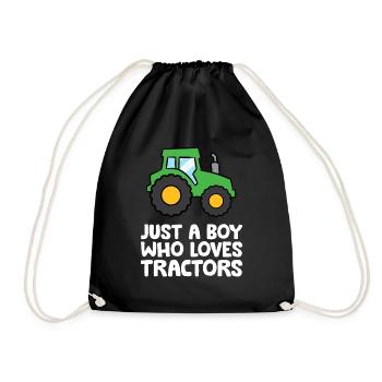 Juste un garçon qui aime les tracteurs - Sac de sport léger - noir - Devant