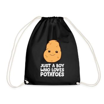 Juste un garçon qui aime les pommes de terre - Sac de sport léger - noir - Devant