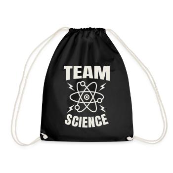 Team Science / Wissenschaft, Lehrer, Forscher - Turnbeutel - Schwarz - Vorne