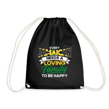 Jamaica Jamaican Pride Jamaican Flag - Drawstring Bag - black - Front