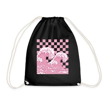 Dänische Pastell-Ästhetik Japanisch - Turnbeutel - Schwarz - Vorne