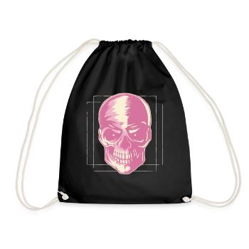 Pastel Danois Esthétique Gothique Crâne Goth - Sac de sport léger - noir - Devant