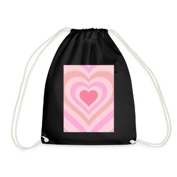 Cœur esthétique pastel danois - Sac de sport léger - noir - Devant