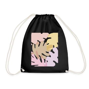 Feuilles pastel esthétiques danoises - Sac de sport léger - noir - Devant