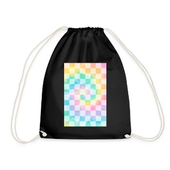 Esthétique pastel danoise Tie Dye - Sac de sport léger - noir - Devant