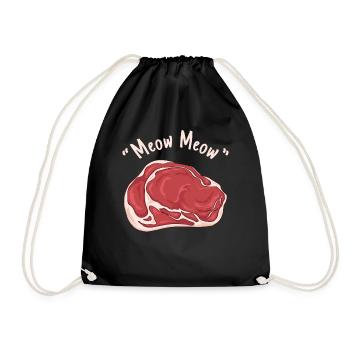 Meatcore Esthétique Meow-Meow Meat - Sac de sport léger - noir - Devant