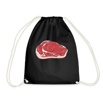 Meatcore Aesthetic Meat - Drawstring Bag - black - Front