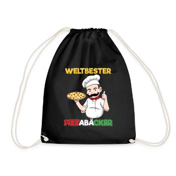 World's Best Pizza Maker Italy Pizza Pizzeria - Drawstring Bag - black - Front