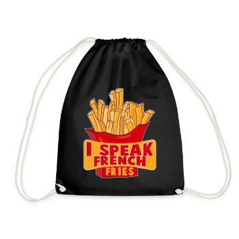 I Speak French Fries - Turnbeutel - Schwarz - Vorne