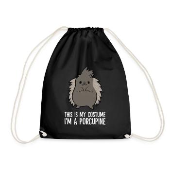Drôle d’amoureux du porc-épic C’est mon costume je suis un - Sac de sport léger - noir - Devant