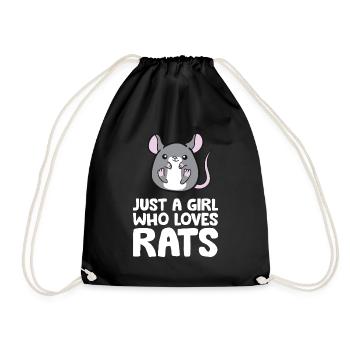 Juste une fille qui aime les rats - Sac de sport léger - noir - Devant