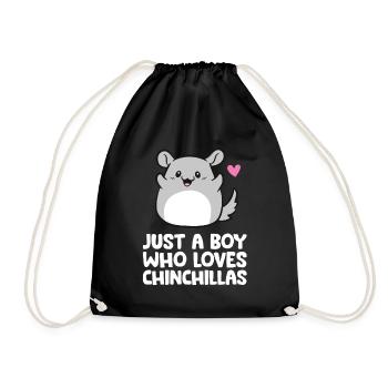 Nur ein Junge, der Chinchillas liebt - Turnbeutel - Schwarz - Vorne