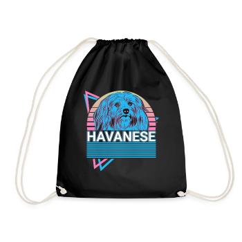 Rétro havanais - Sac de sport léger - noir - Devant