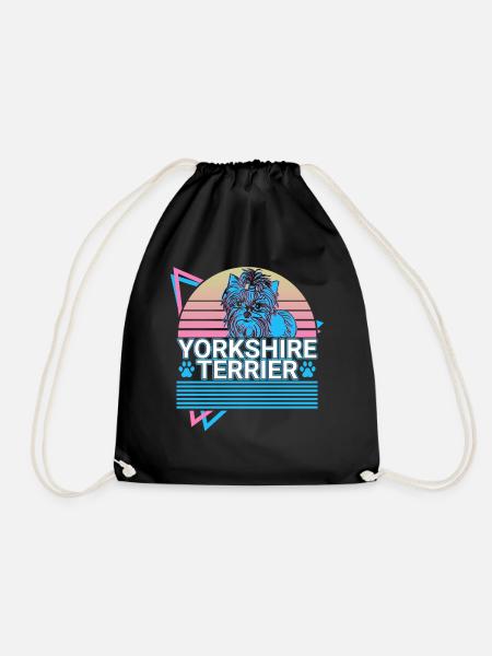 Yorkshire Terrier Retro - Turnbeutel - Schwarz