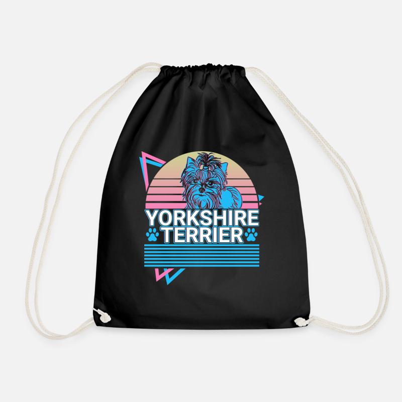Yorkshire Terrier Retro - Turnbeutel - Schwarz