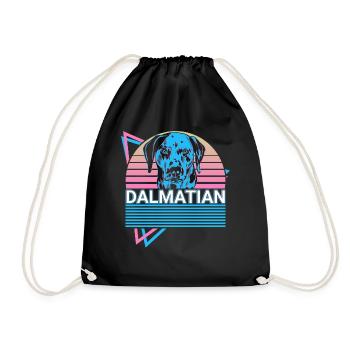 Rétro dalmate - Sac de sport léger - noir - Devant