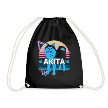 Akita Rétro - Sac de sport léger - noir - Devant