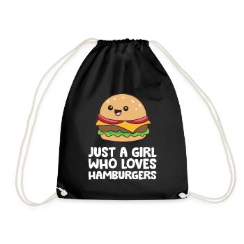 Juste une fille qui aime les hamburgers - Sac de sport léger - noir - Devant