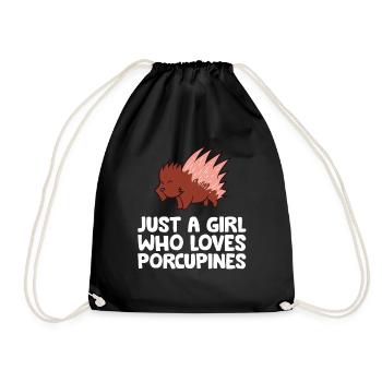 Juste une fille qui aime les porcs-épics - Sac de sport léger - noir - Devant