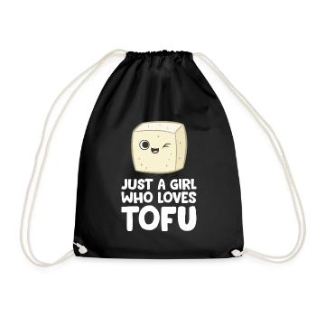 Juste une fille qui aime le tofu - Sac de sport léger - noir - Devant