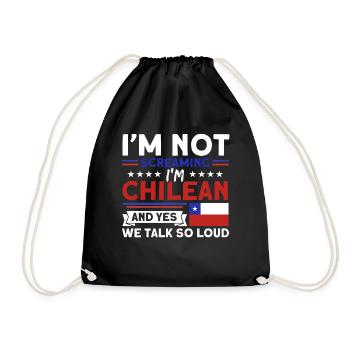 We talk so loud Chile souvenir - Drawstring Bag - black - Front